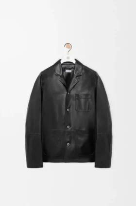 Workwear-Jacke aus Nappa-Lammleder