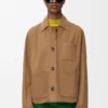 Workwear-Jacke aus Ziegenveloursleder Workwear-Jacke aus Ziegenveloursleder