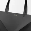 XL Puzzle Fold Tote aus glänzendem Kalbsleder