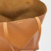 XL Puzzle Fold Tote aus glänzendem Kalbsleder
