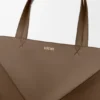 XL Puzzle Fold Tote aus glänzendem Kalbsleder