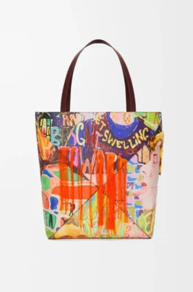 XL Puzzle Fold Tote aus klassischem Kalbsleder