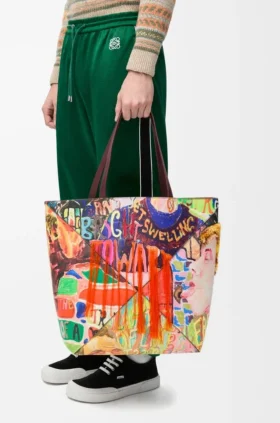 XL Puzzle Fold Tote aus klassischem Kalbsleder