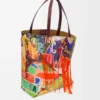 XL Puzzle Fold Tote aus klassischem Kalbsleder