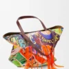 XL Puzzle Fold Tote aus klassischem Kalbsleder