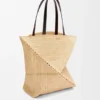 XL Puzzle Fold Tote aus Raffia XL Puzzle Fold Tote aus Raffia