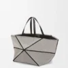 XXL Puzzle Fold Tote aus Canvas-Jacquard und Kalbsleder XXL Puzzle Fold Tote aus Canvas-Jacquard und Kalbsleder
