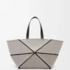 XXL Puzzle Fold Tote aus Canvas-Jacquard und Kalbsleder XXL Puzzle Fold Tote aus Canvas-Jacquard und Kalbsleder