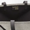 XXL Puzzle Fold Tote aus Canvas-Jacquard und Kalbsleder XXL Puzzle Fold Tote aus Canvas-Jacquard und Kalbsleder