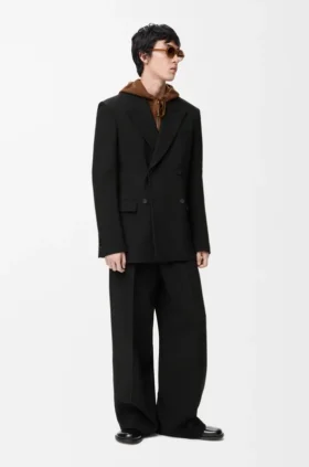 Zweireihige Jacke aus Wolle